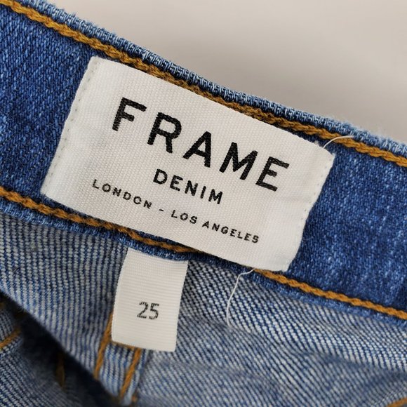 Frame Denim Le Boy Crop Zipper Hem Women's Denim Jeans Size 25 - Picture 3 of 12